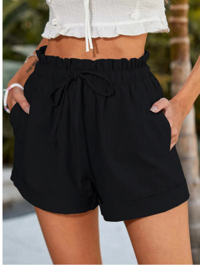 European American Summer New Solid Color Loose Casual Fashion Shorts For Women - Evans creations LLC