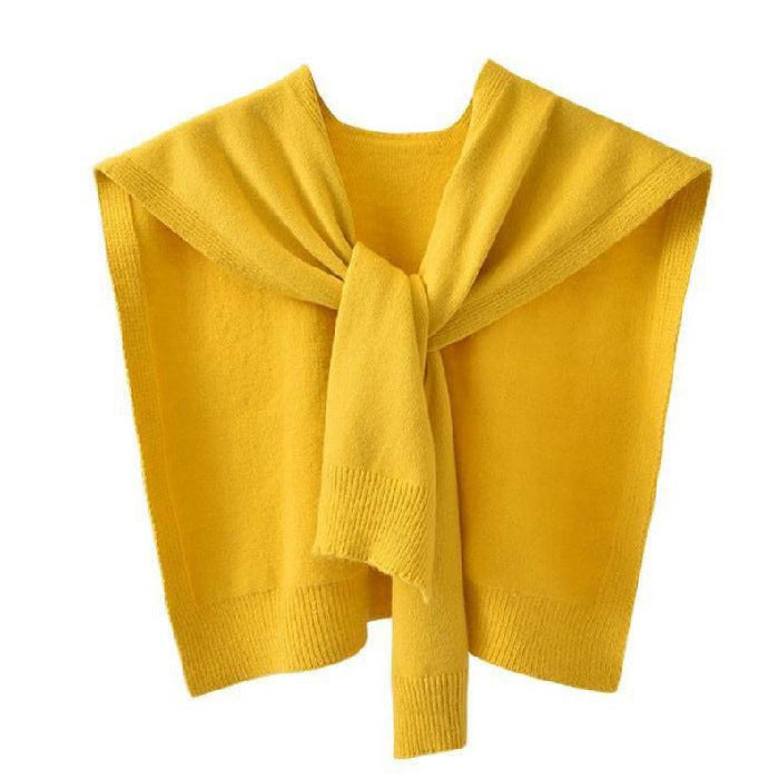 Women's Cored Yarn Knitted Shawl Spring Autumn Outerwear Waistcoat - Evans creations LLC