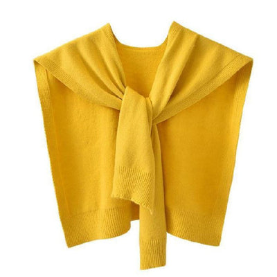 Women's Cored Yarn Knitted Shawl Spring Autumn Outerwear Waistcoat - Evans creations LLC