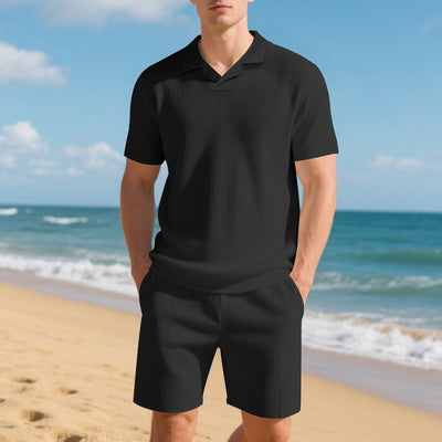 Loose Polo Shirt Casual Short-sleeved Shorts Suit - Evans creations LLC