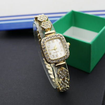 Special Interest Light Luxury Temperament And Fully-jewelled Square Fashion Watch - Evans creations LLC