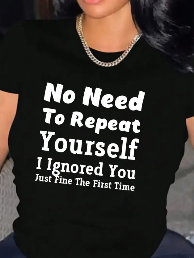 Ignored You Just Fine Comfy T-Shirt - Soft, Relaxed Fit, Casual, Funny Graphic Tee For Women - Evans creations LLC