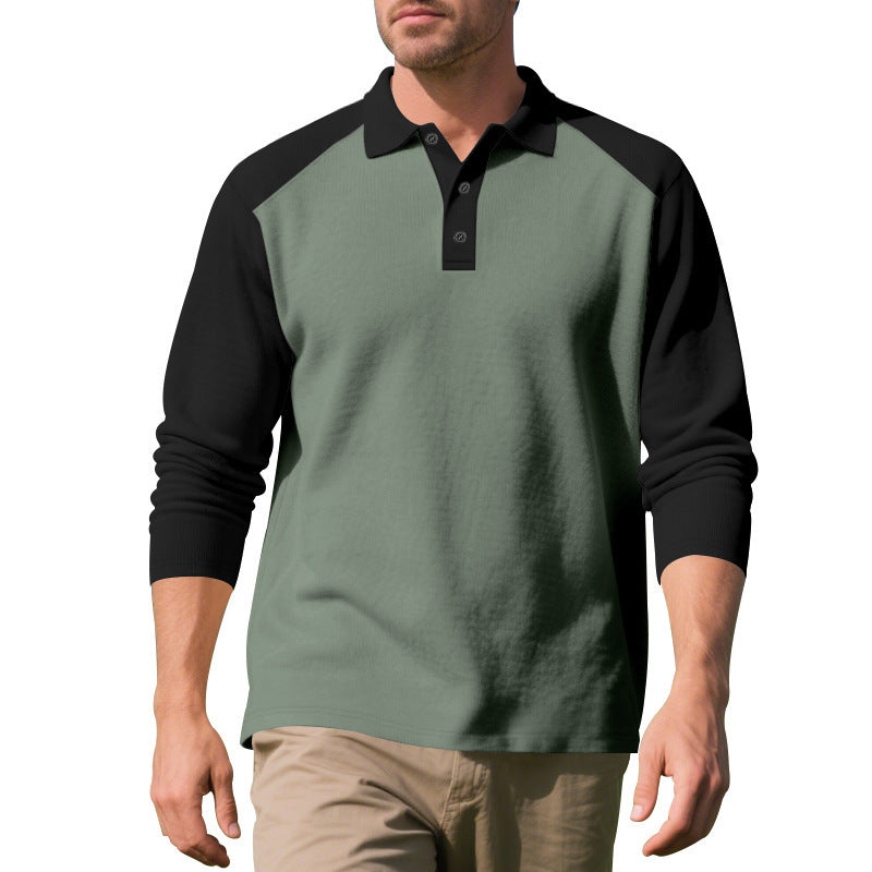 Golf Lapel Long-sleeved T-shirt Bottoming Shirt - Evans creations LLC