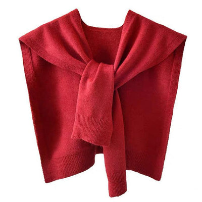 Women's Cored Yarn Knitted Shawl Spring Autumn Outerwear Waistcoat - Evans creations LLC