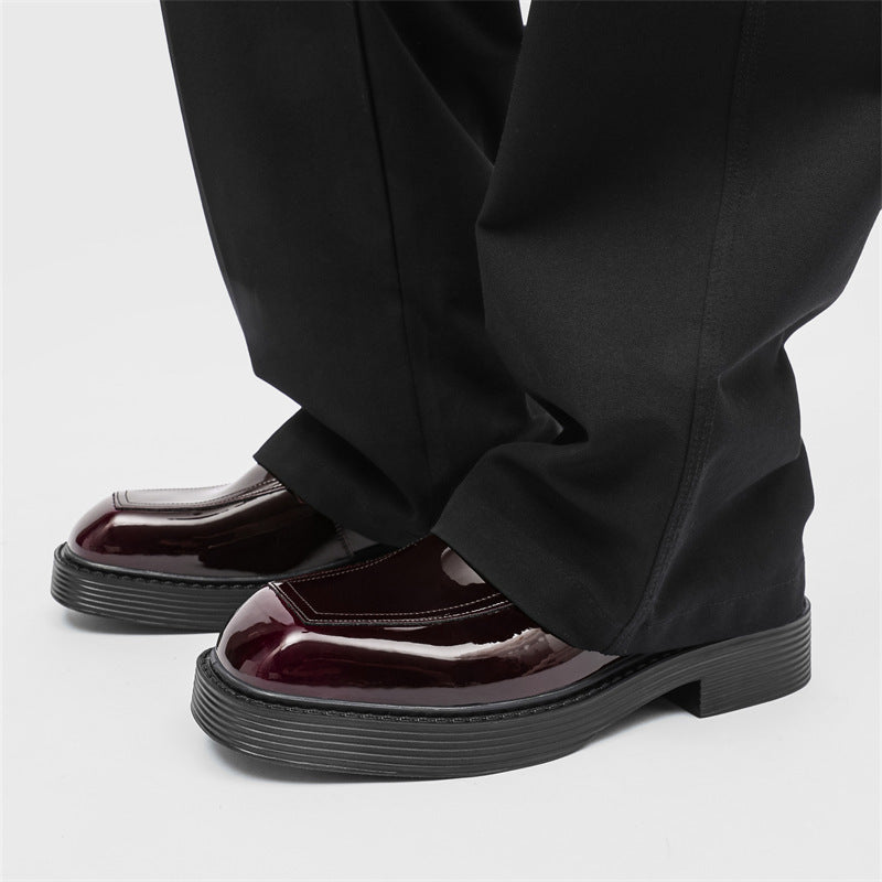 Hong Kong Style Thick-soled British Style Leather Shoes Spring And Autumn Single-layer Shoes - Evans creations LLC