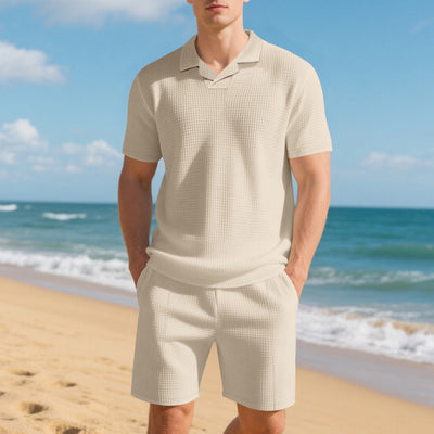 Loose Polo Shirt Casual Short-sleeved Shorts Suit - Evans creations LLC