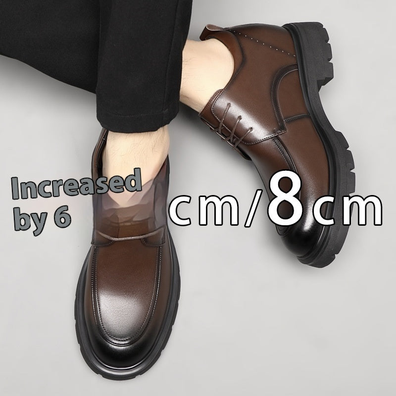 Height Increasing Insole Business Formal Wear Leather Shoes - Evans creations LLC