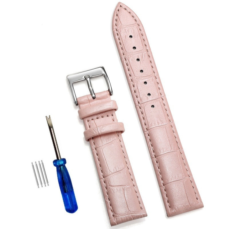 Comfortable Cowhide Genuine Leather Watch Strap - Evans creations LLC