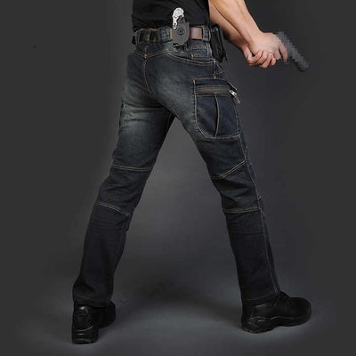 Tactical Jeans Straight Slim Training Men's Trousers - Evans creations LLC