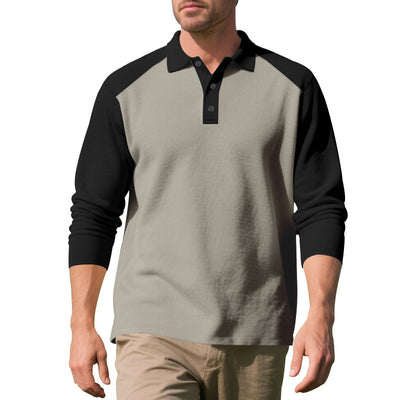 Golf Lapel Long-sleeved T-shirt Bottoming Shirt - Evans creations LLC