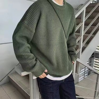 Loose Casual Retro Trendy Underwear Crew Neck Sweater - Evans creations LLC