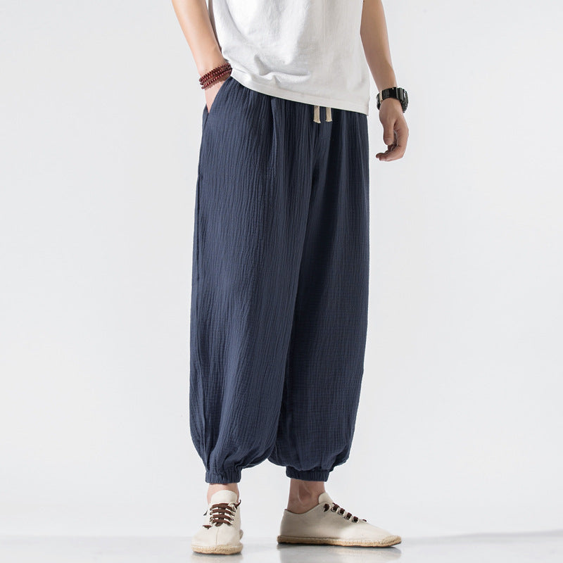 Thin Pants Plus Size Casual Pants Harem Pants Wide Leg Pants Men - Evans creations LLC