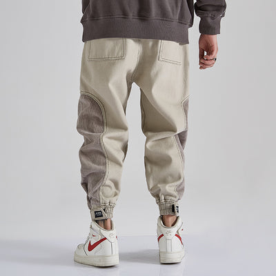 Japanese Men Jeans Loose Fit Spliced Design - Evans creations LLC