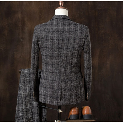 Men 3 Pieces Suit Set Men Wedding Suits Groom Tuxedos - Evans creations LLC