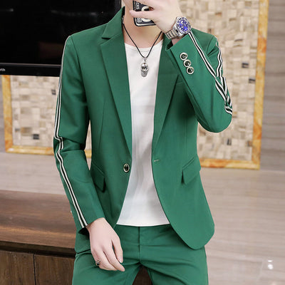 Men's Suits, Slim Korean Style Small Suits - Evans creations LLC
