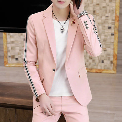Men's Suits, Slim Korean Style Small Suits - Evans creations LLC