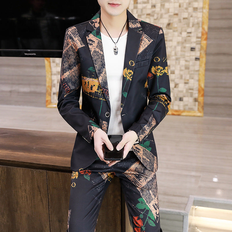 Men's Suits, Slim Korean Style Small Suits - Evans creations LLC