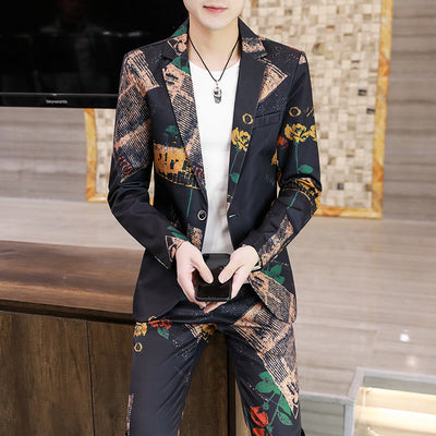 Men's Suits, Slim Korean Style Small Suits - Evans creations LLC