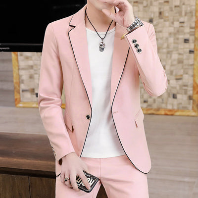 Men's Suits, Slim Korean Style Small Suits - Evans creations LLC