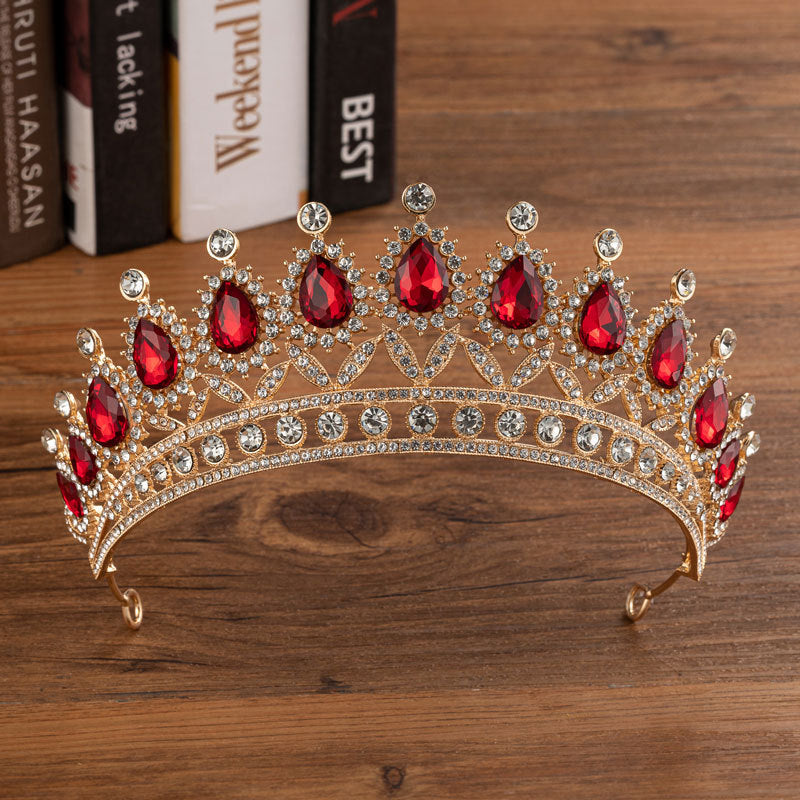 Bridal Crown Wedding Alloy Diamond Crown Fashion Elegant Headdress - Evans creations LLC