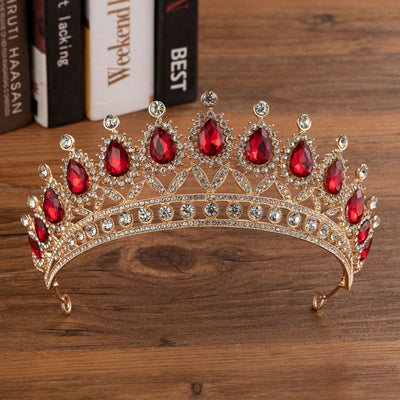 Bridal Crown Wedding Alloy Diamond Crown Fashion Elegant Headdress - Evans creations LLC