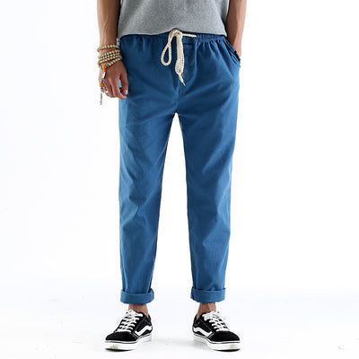 Fashion Casual Cotton And Linen Baggy Pants Men - Evans creations LLC