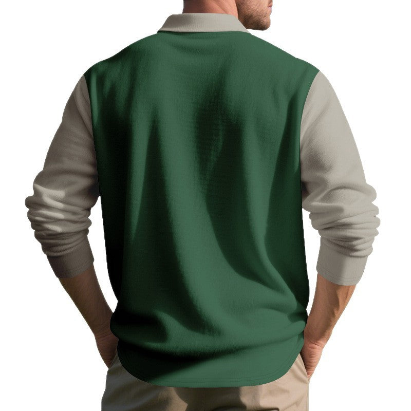 Golf Lapel Long-sleeved T-shirt Bottoming Shirt - Evans creations LLC