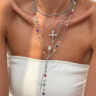 Hip Hop Diamond Cross Pendant Necklace - Evans creations LLC