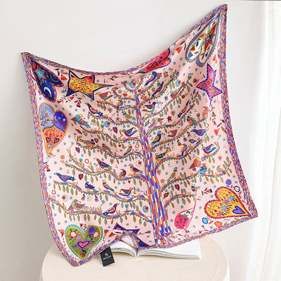 Fashion Gorgeous Printing Mesh Red Style Contrast Color Silky Scarf - Evans creations LLC