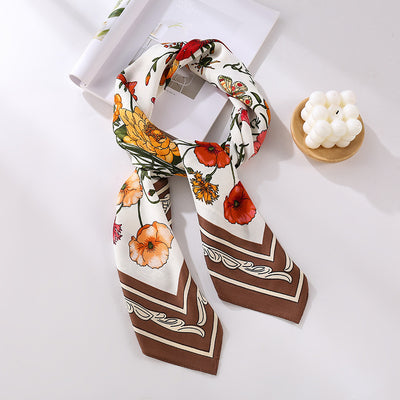 Fashion Gorgeous Printing Mesh Red Style Contrast Color Silky Scarf - Evans creations LLC