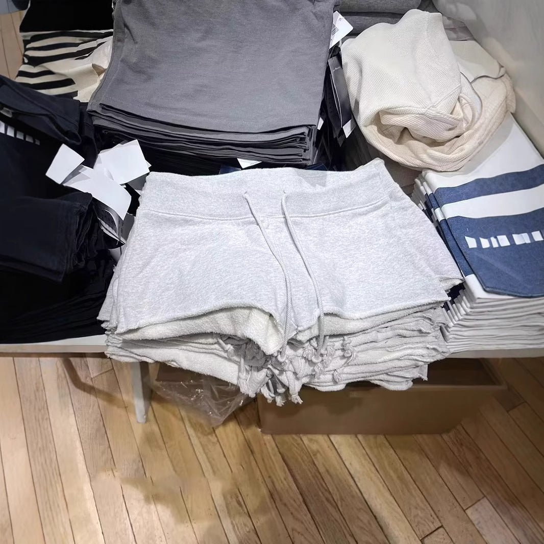 American Casual Sports Pants With Frayed Edges Slim Fit Women - Evans creations LLC