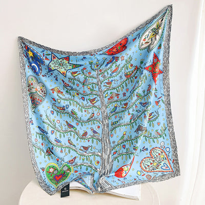 Fashion Gorgeous Printing Mesh Red Style Contrast Color Silky Scarf - Evans creations LLC