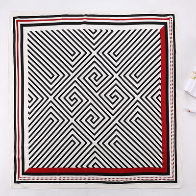 Fashion Gorgeous Printing Mesh Red Style Contrast Color Silky Scarf - Evans creations LLC
