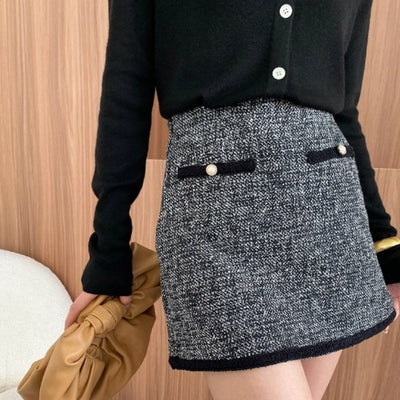 High-end Stylish French Style Classic Style A- Line Temperament Skirt - Evans creations LLC
