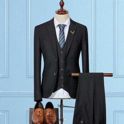 Slim Fit Wedding Suits For Men Custom Made Mens 3 Piece Suit - Evans creations LLC