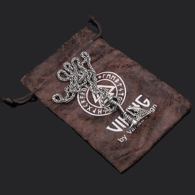 Jewelry Necklace Stainless Steel Axe Pendant Titanium Steel Orchid Chain Men - Evans creations LLC