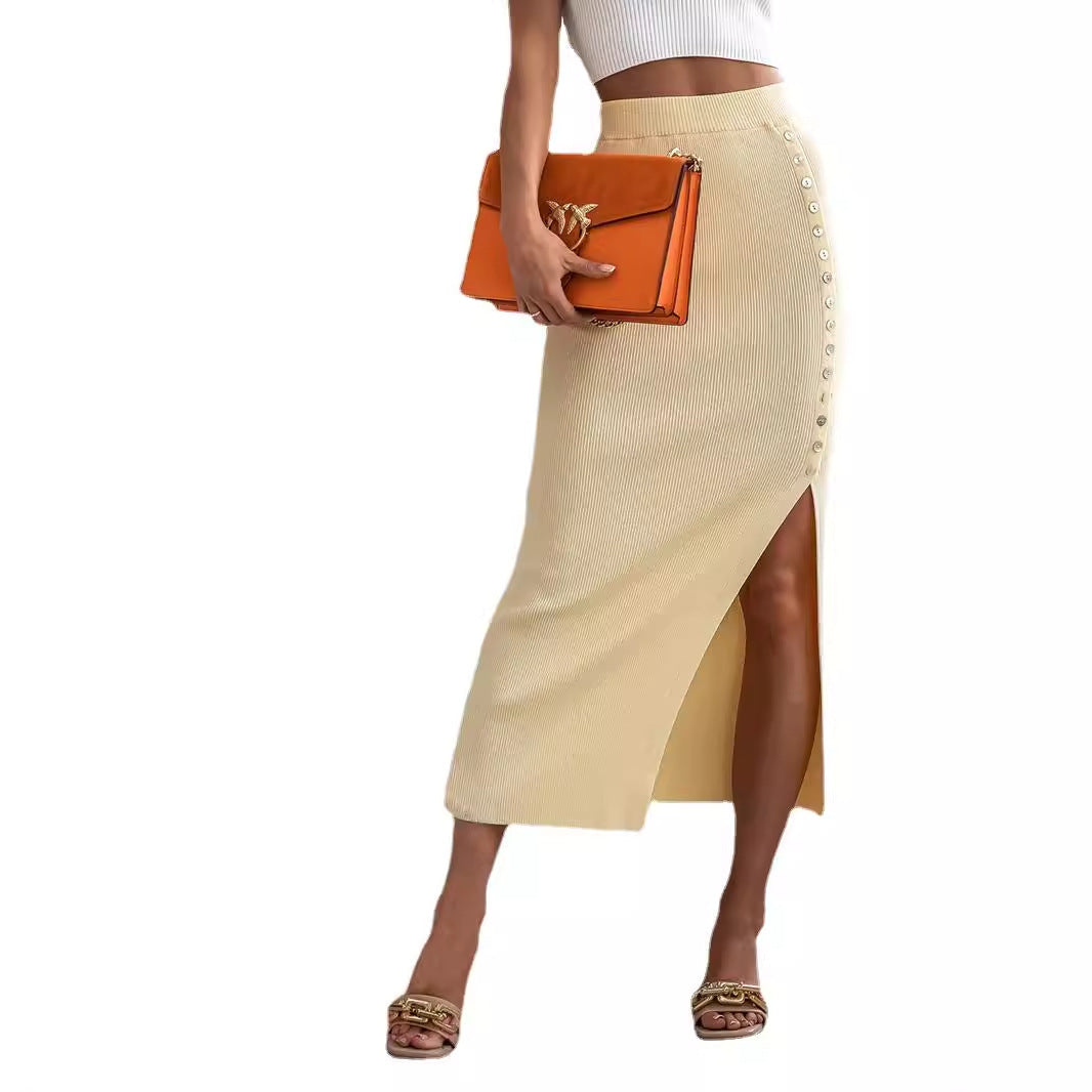 Women's Sunken Stripe Rib Skirt - Evans creations LLC