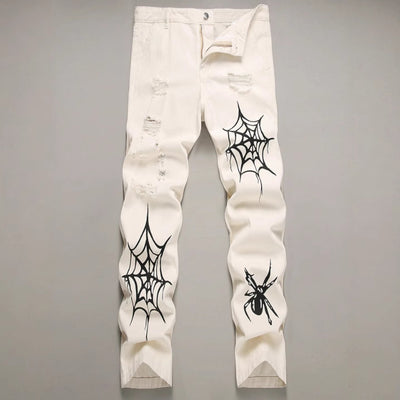 High Street Vibe Style Loose Straight Wide Leg Pants American Spider - Evans creations LLC