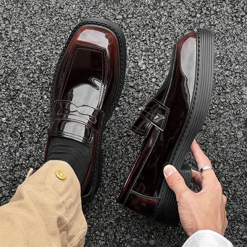 Hong Kong Style Thick-soled British Style Leather Shoes Spring And Autumn Single-layer Shoes - Evans creations LLC
