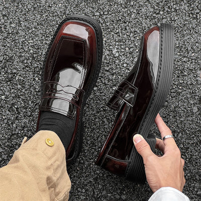 Hong Kong Style Thick-soled British Style Leather Shoes Spring And Autumn Single-layer Shoes - Evans creations LLC