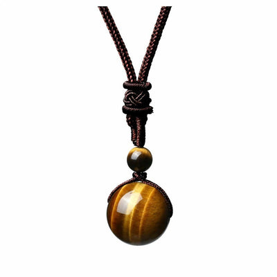 Fashion 16mm Natural Obsidian Pendant Amethyst Necklace For Men And Women - Evans creations LLC