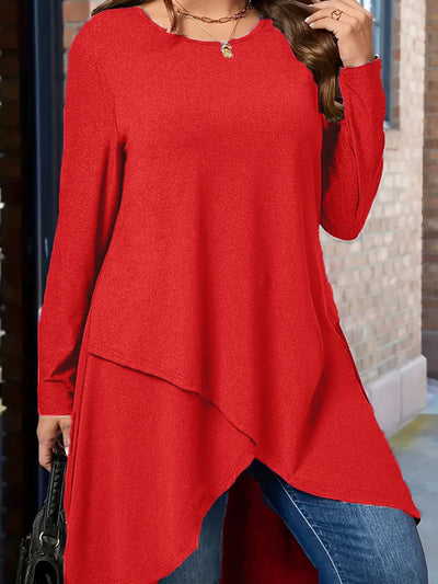 Plus Size Women's Autumn And Winter New Casual Loose Long Sleeves Outerwear Top - Evans creations LLC