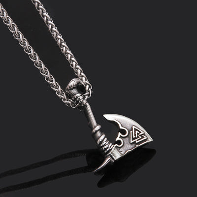 Jewelry Necklace Stainless Steel Axe Pendant Titanium Steel Orchid Chain Men - Evans creations LLC