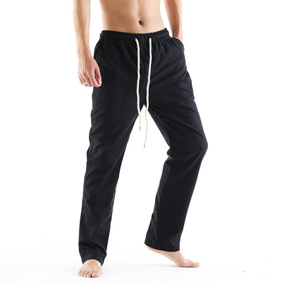 Fashion Casual Cotton And Linen Baggy Pants Men - Evans creations LLC