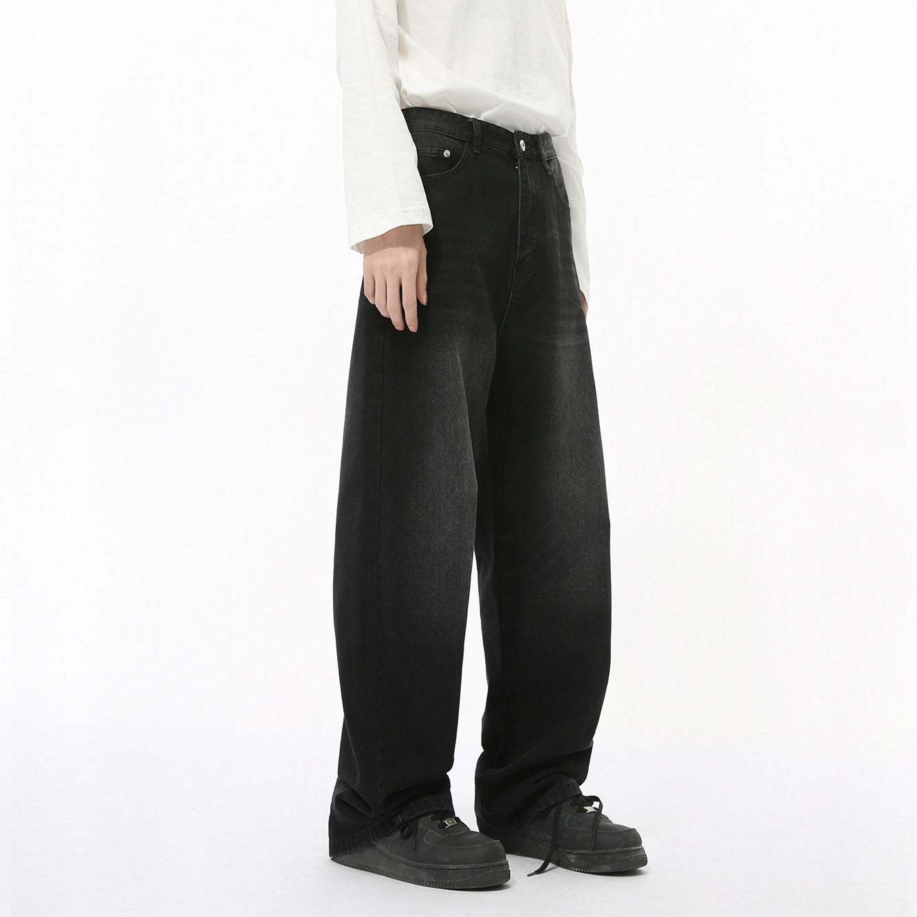 Men's Autumn New Product Loose Straight Washed Jeans - Evans creations LLC