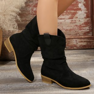 Pointed Suede Boots For Women - Evans creations LLC