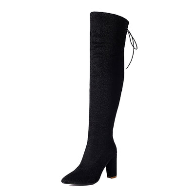 Over-the-knee Nightclub Knight 40-47 Large Size Boots - Evans creations LLC