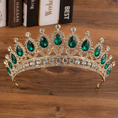 Bridal Crown Wedding Alloy Diamond Crown Fashion Elegant Headdress - Evans creations LLC