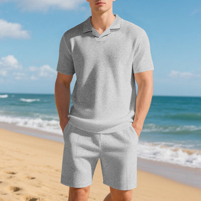 Loose Polo Shirt Casual Short-sleeved Shorts Suit - Evans creations LLC
