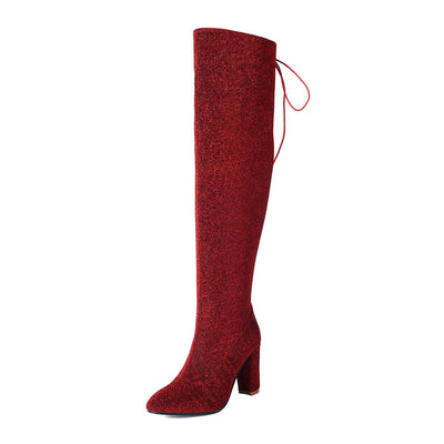 Over-the-knee Nightclub Knight 40-47 Large Size Boots - Evans creations LLC